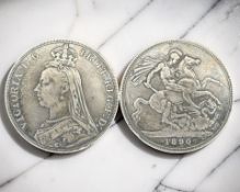 A Victorian silver crown 1890