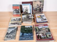 A group of books relating to trains and railways.