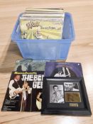 Vinyl LP records including Simon & Garfunkel, Genesis, The Stanglers, etc.