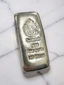 A Scottsdale Fine Silver Ingot, 100g, length 5.5cm.