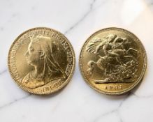 A Victorian gold half sovereign 1895
