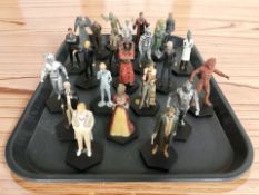 A group of Eaglemoss Doctor Who figurines.