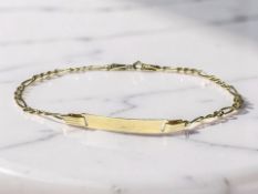 A 9ct gold identity bracelet CONDITION REPORT: 1.