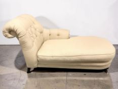 A reproduction chaise longue, length 180 cm.