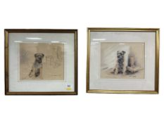 After Gill Evans : two colour prints depicting terriers, each from editions of 850,