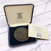The Royal Mint : Spanish Armada 400'th Anniversary 1588 - 1988 Bronze Commemorative Medal,