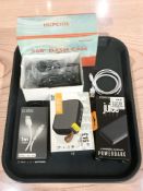 A Streetz portable compact bluetooth speaker, a Hupejos 360 degree dashcam,