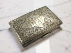 A silver cigarette case, Birmingham 1900, length 8cm CONDITION REPORT: 47.
