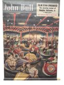 A reproduction poster on cloth : 'John Bull - Film Star Crusader', 110 cm x 75 cm, unframed,