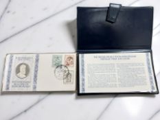 A 1975 Silver Proof Medal & Stamp First Day Cover Set ,