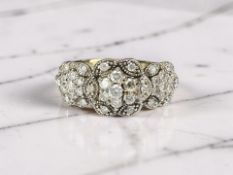 A 9ct gold diamond ring, the stated total diamond weight 0.