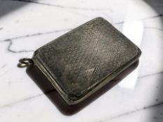 A silver vesta case, Birmingham 1930, length 6cm CONDITION REPORT: 37.