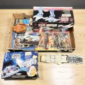 A Tiger Electronics Star Wars Episode I Naboo and Droid fighter battle model,