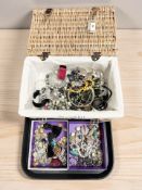 An interesting selection of contemporary costume jewellery : Bangles, necklaces, bracelets, beads,