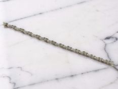 A 9ct gold diamond bracelet, length 18.5cm CONDITION REPORT: 9.9g.