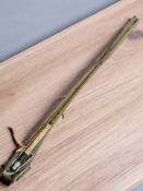 A Hardy's of Alnwick The Perfection Palokona two piece fishing rod, with cloth cover.
