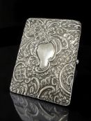 A silver purse, Deakin & Francis, Birmingham 1898, with calfskin-lined interior, length 10.