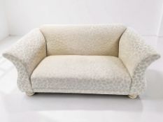 A contemporary two tone two seater settee, width 170 cm.