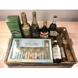 Various bottles of alcohol including Croft Original sherry, Coburns Special Reserve port,