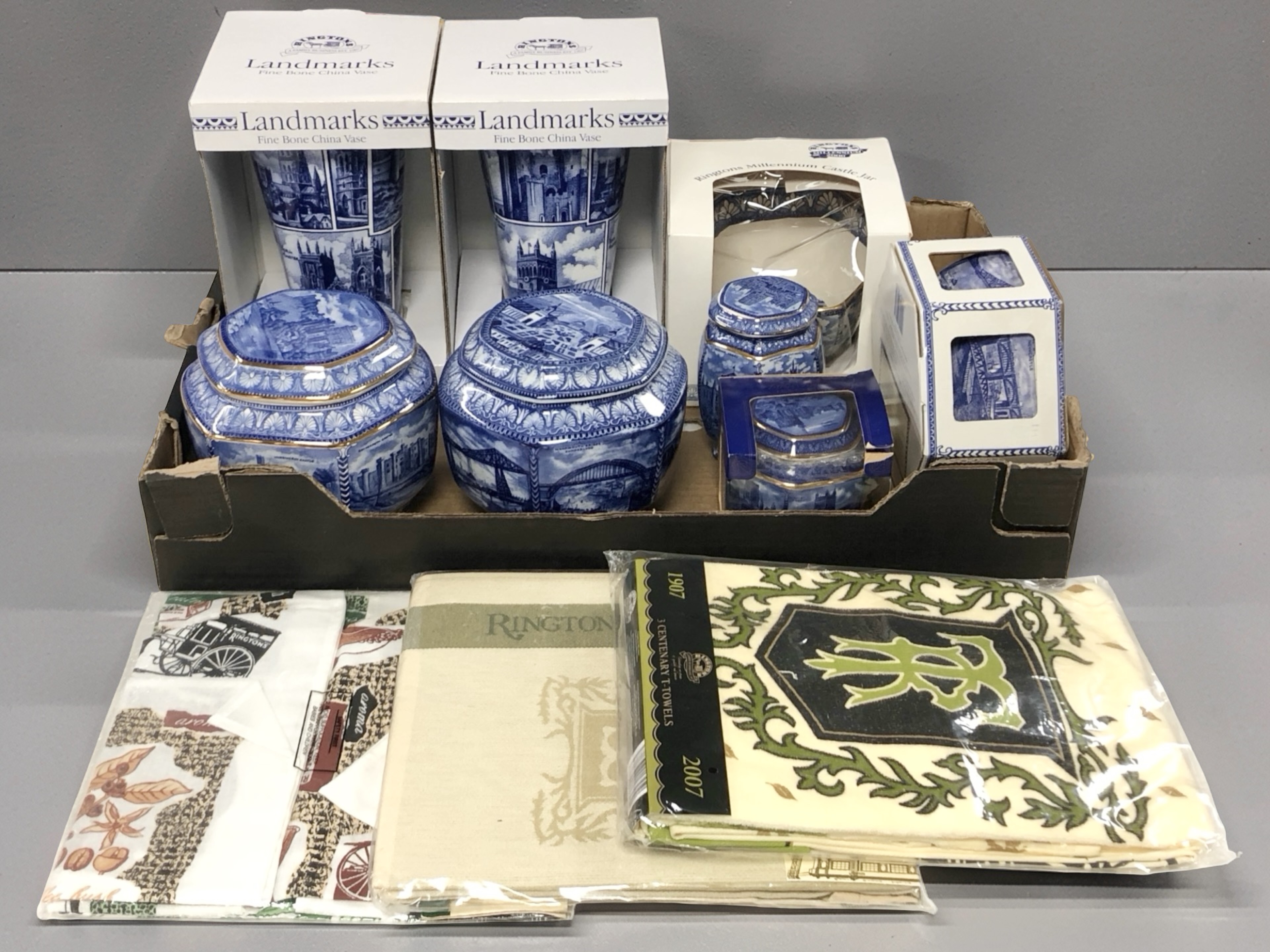 Ringtons A group of Ringtons cathedral caddies, landmarks vases,