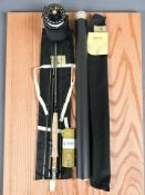 A Hardy Zenith Syntrix 8ft 6 #4 four piece fishing rod, in Hardy carry bag with tube,