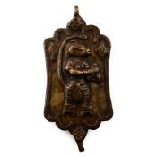 Sacred Copper-Alloy Plaque with Hindu God