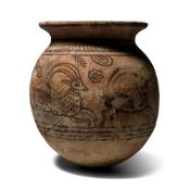 Large Indus Valley Terracotta Vessel with Animals