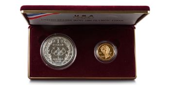 United States of America. Proof AR Dollar and AV Five Dollar.