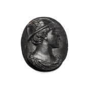 Victorian Lava Cameo with Hermes