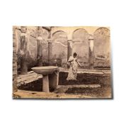 Wilhelm Von Gloeden, Albumen print - Two 'Taormina' Photographers' Stamps Verso