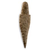 Massive North American Stone Age Knapped Grey Chert Ceremonial Adena Spear Point
