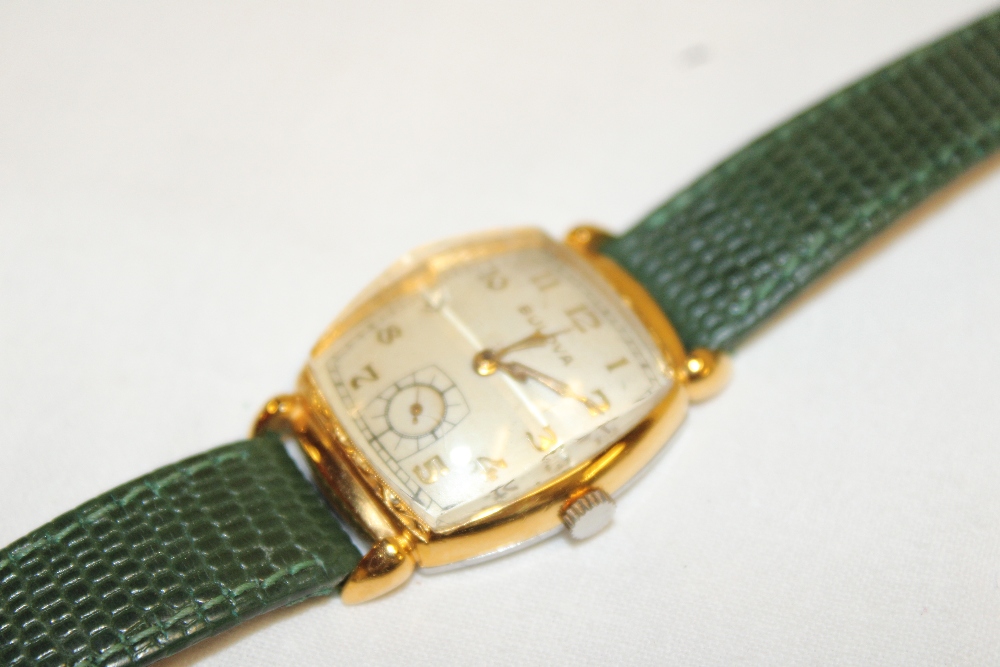 A gentleman's gold mounted wrist watch by Bulova with later leather strap - Image 2 of 2