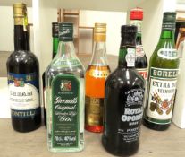 Greenall's Gin 70cl, Martini Rosso 75cl, Borelli Extra Dry Vermouth 75cl, Jules Clairon Napoleon 5