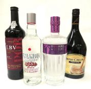 Cunard 4 Queens Gin Queen Anne edition 700ml, Finlandia Cranberry flavoured Vodka 500ml, 2017
