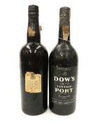 1970 Dow's Vintage Port and a bottle of Port No Label (2)