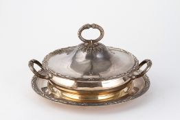 Silver vegetable dish. ODIOT, Paris