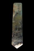Archaic green jade ceremonial blade