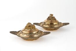 Pair of Russian vegetable plates