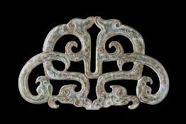 Jade pendant with two dragons