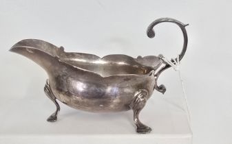 A Georgian silver sauce boat London 1788 (?) weight 125gms.