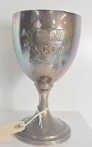 A Surrey County School Silver Prize Cup awarded to A.E. King 1880 for highest average in cricket