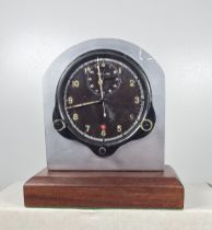 An R.A.F. "Time of Trip" chronograph cockpit clock as fitted to early Mks of Spitfire, the back