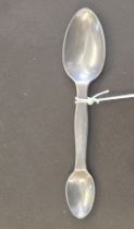 A Victorian double ended silver medicine spoon, Hm London 1858, maker TJ. approx. weight 22gms,  GC