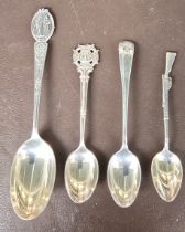 A small silver teaspoon the handle in the form of a Long Lee -Enfield Rifle, HM Birmingham 1911;