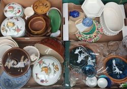 4 boxes of mixed ceramics to include Royal Worcester Evesham Vale casserole set, Bristol Pottery