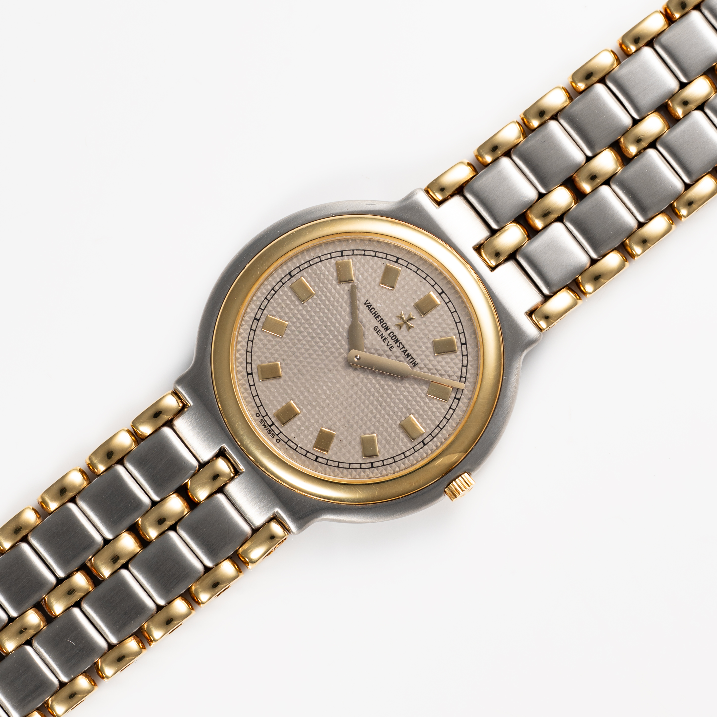 A RARE GENTLEMAN'S SIZE STEEL & SOLID GOLD VACHERON CONSTANTIN PATRIMONY ULTRA THIN BRACELET WATCH - Image 5 of 10