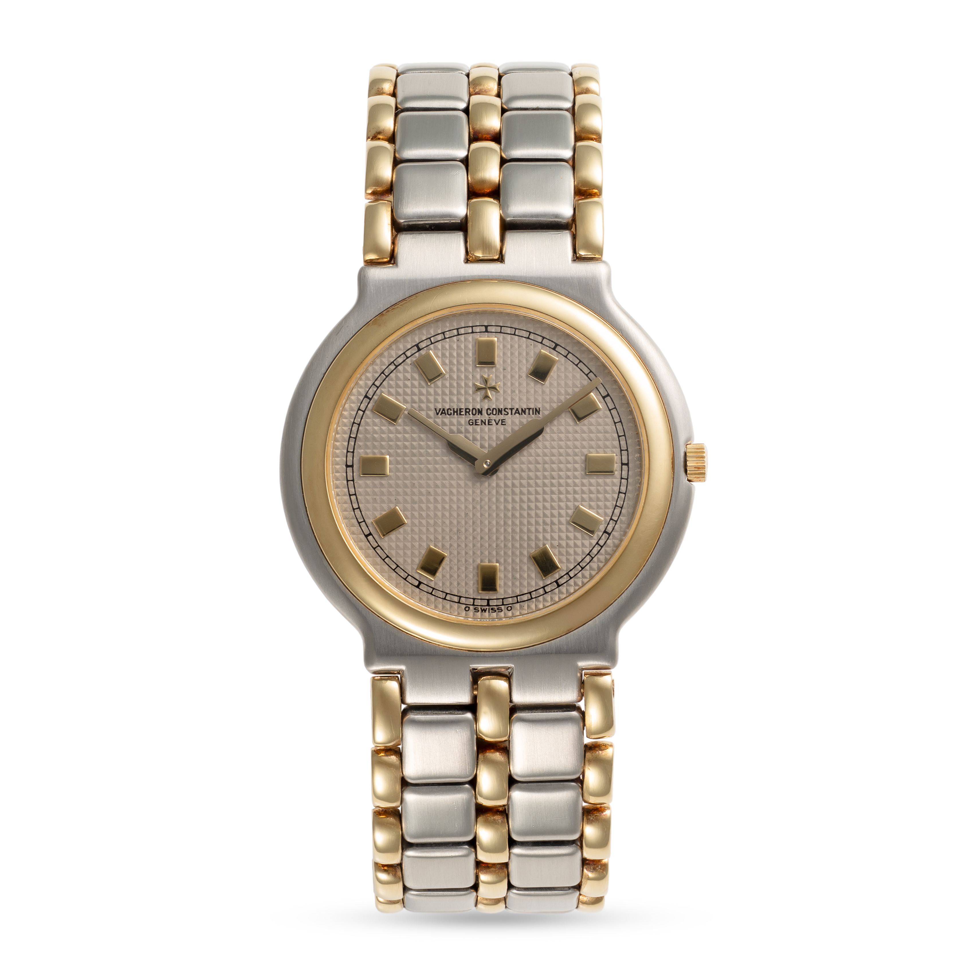A RARE GENTLEMAN'S SIZE STEEL & SOLID GOLD VACHERON CONSTANTIN PATRIMONY ULTRA THIN BRACELET WATCH - Image 3 of 10