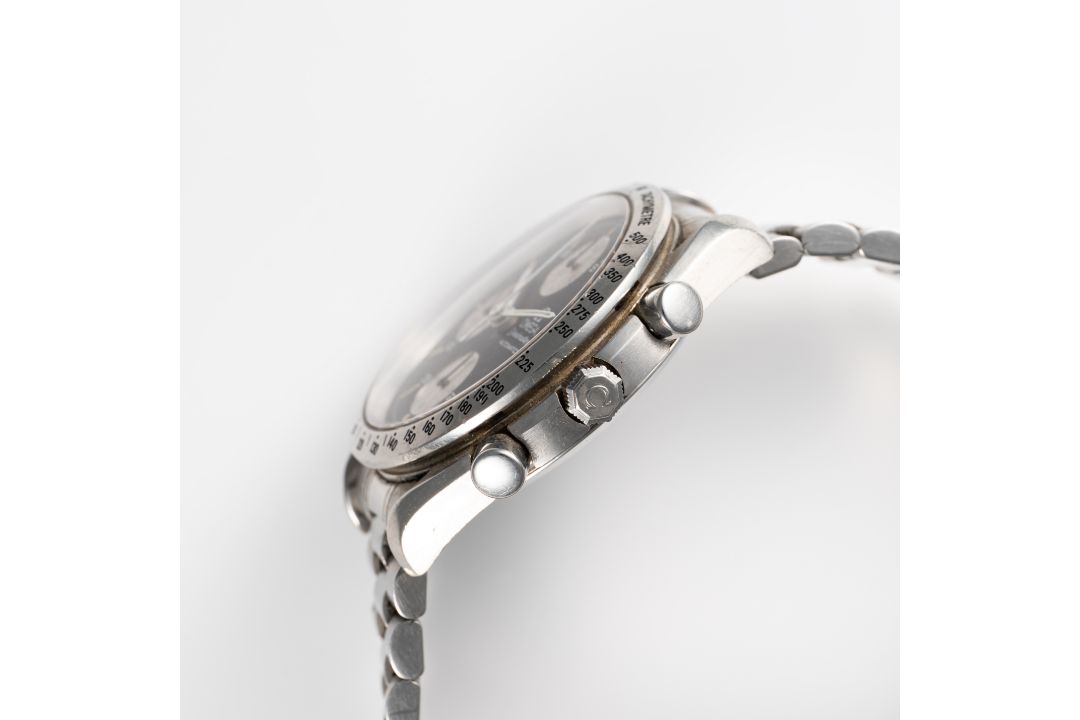 A GENTLEMAN'S SIZE STAINLESS STEEL OMEGA SPEEDMASTER AUTOMATIC CHRONOGRAPH BRACELET WATCH CIRCA - Image 5 of 8
