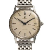 A RARE GENTLEMAN'S LARGE SIZE STAINLESS STEEL ROLEX PRECISION WRIST WATCH CIRCA 1950s, REF. 4363