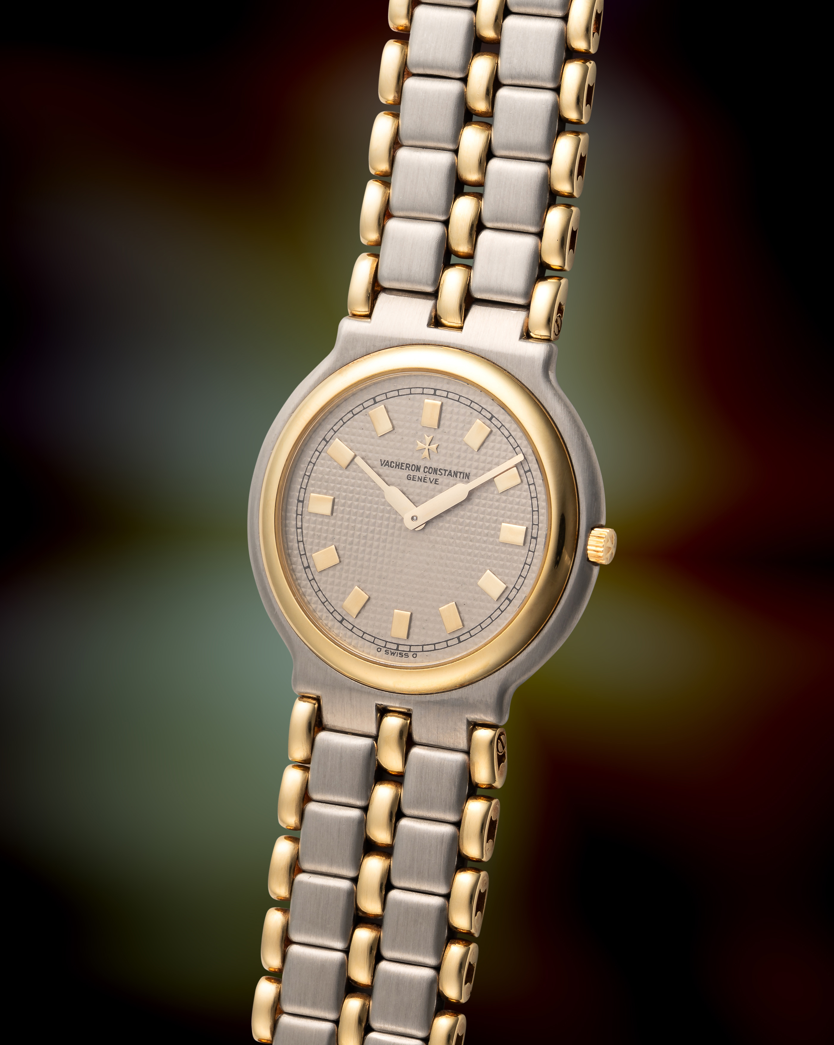A RARE GENTLEMAN'S SIZE STEEL & SOLID GOLD VACHERON CONSTANTIN PATRIMONY ULTRA THIN BRACELET WATCH - Image 2 of 10